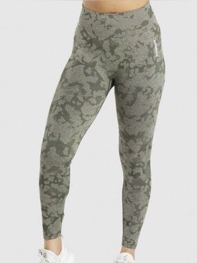 Gymshark Green khaki Adapt Camo Seamless Leggings